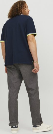 Jack & Jones PAULOS Short Sleeve Polo Dark Navy/NEON - Pikeepaidat - Miesten isot pikeepaidat