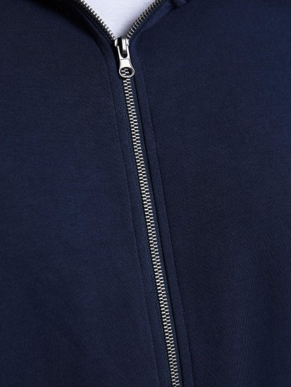 Jack & Jones Basic Sweat Zip Hood Navy Blazer - Hupparit ja collegepaidat - Miesten hupparit ja collegepaidat isot koot