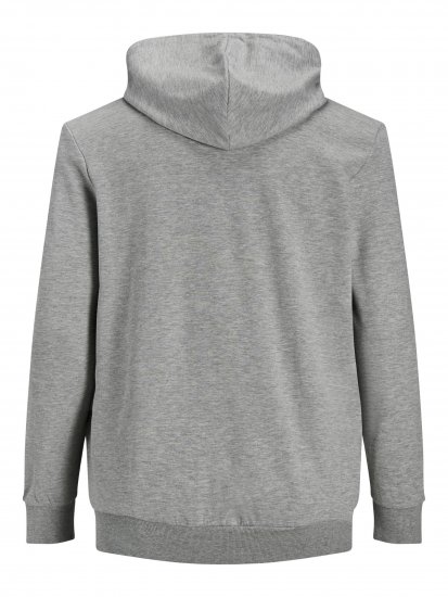 Jack & Jones Basic Sweat Zip Hood Light Grey Melange - Hupparit ja collegepaidat - Miesten hupparit ja collegepaidat isot koot