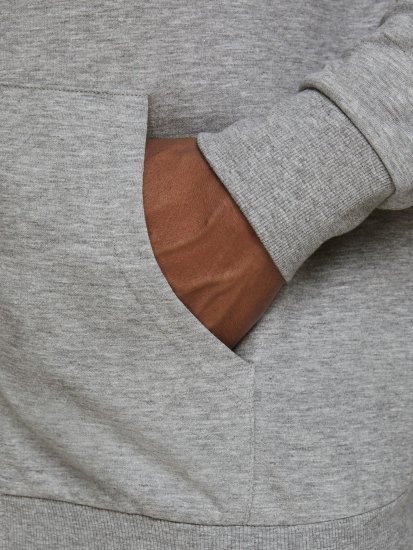 Jack & Jones Basic Sweat Zip Hood Light Grey Melange - Hupparit ja collegepaidat - Miesten hupparit ja collegepaidat isot koot