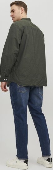 Jack & Jones OXFORD LS Shirt Green - Kauluspaidat - Miesten isot kauluspaidat 2XL – 8XL