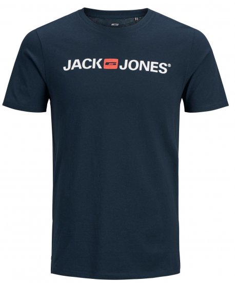 Jack & Jones JJECORP LOGO T-Shirt Navy Blazer - T-paidat - Isot T-paidat 2XL – 14XL