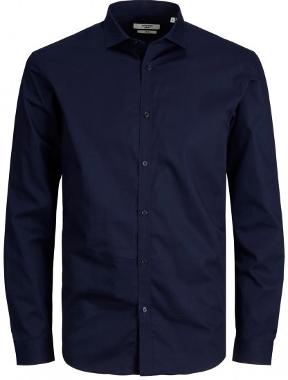 Jack & Jones CARDIFF Dress Shirt Navy - Kauluspaidat - Miesten isot kauluspaidat 2XL – 8XL