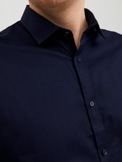 Jack & Jones CARDIFF Dress Shirt Navy - Kauluspaidat - Miesten isot kauluspaidat 2XL – 8XL