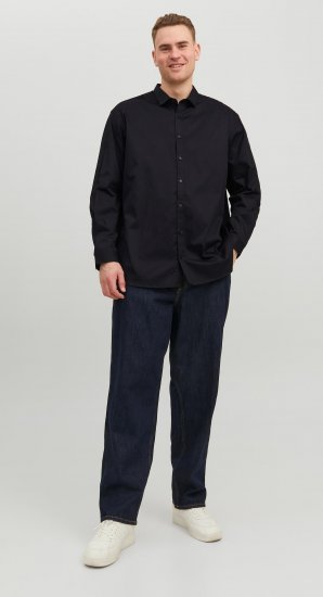Jack & Jones CARDIFF Dress Shirt Black - Kauluspaidat - Miesten isot kauluspaidat 2XL – 8XL