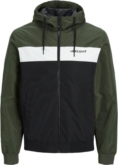 Jack & Jones RUSH Bomber Jacket with Hood Green - Takit - Miesten Takit, isot koot – 2XL – 12XL