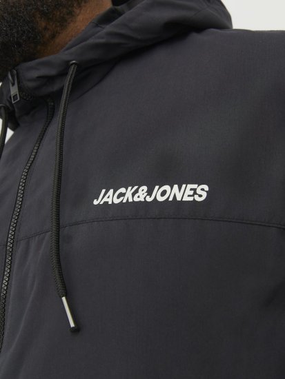 Jack & Jones RUSH SOLID Bomber Jacket with Hood Black - Takit - Miesten Takit, isot koot – 2XL – 12XL