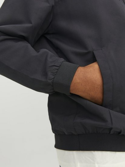 Jack & Jones RUSH SOLID Bomber Jacket with Hood Black - Takit - Miesten Takit, isot koot – 2XL – 12XL