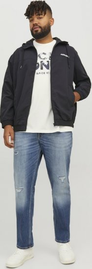 Jack & Jones RUSH SOLID Bomber Jacket with Hood Black - Takit - Miesten Takit, isot koot – 2XL – 12XL