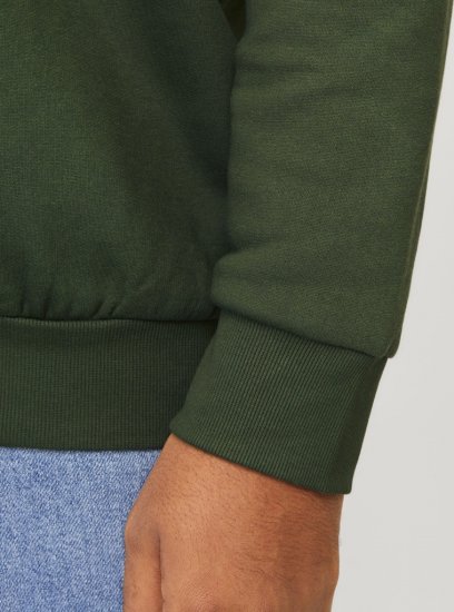 Jack & Jones 2 COL LOGO Hoodie Kombu Green - Hupparit ja collegepaidat - Miesten hupparit ja collegepaidat isot koot