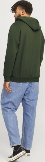 Jack & Jones 2 COL LOGO Hoodie Kombu Green - Hupparit ja collegepaidat - Miesten hupparit ja collegepaidat isot koot