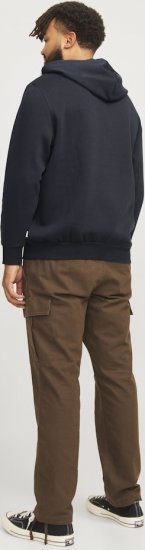 Jack & Jones 2 COL LOGO Hoodie Dark Navy - Hupparit ja collegepaidat - Miesten hupparit ja collegepaidat isot koot