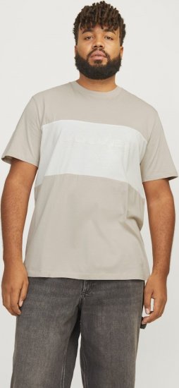 Jack & Jones LEGACY BLOCKING T-Shirt Beige - T-paidat - Isot T-paidat 2XL – 14XL