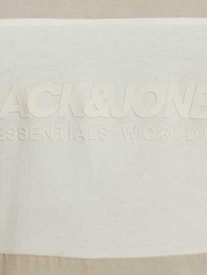 Jack & Jones LEGACY BLOCKING T-Shirt Beige - T-paidat - Isot T-paidat 2XL – 14XL