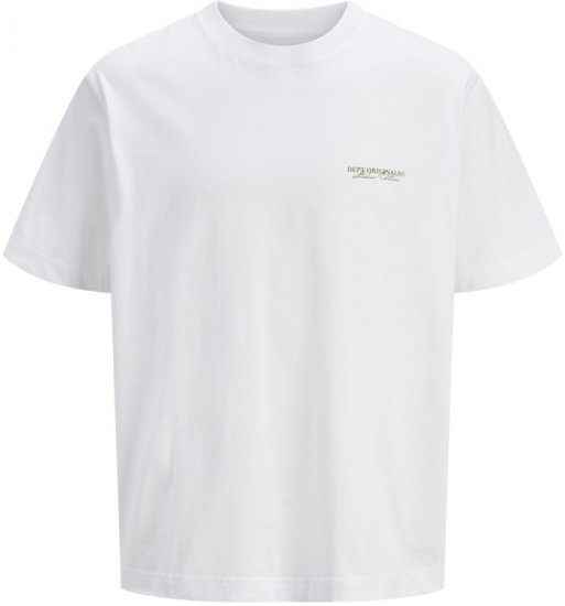 Jack & Jones Lington Crew Neck T-Shirt Bright White - T-paidat - Isot T-paidat 2XL – 14XL