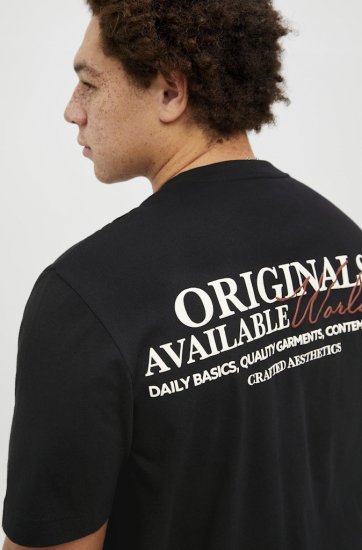 Jack & Jones Lington Crew Neck T-Shirt Black - T-paidat - Isot T-paidat 2XL – 14XL