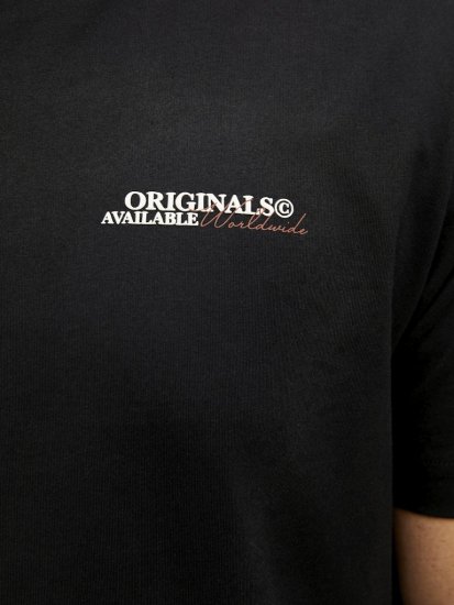 Jack & Jones Lington Crew Neck T-Shirt Black - T-paidat - Isot T-paidat 2XL – 14XL