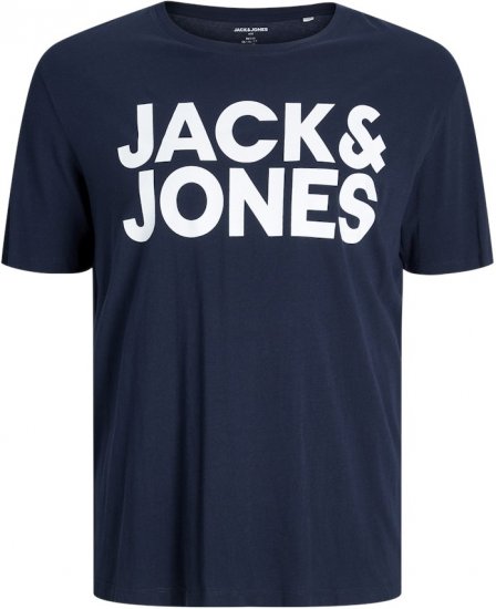 Jack & Jones CORP Logo T-Shirt Navy Blazer - T-paidat - Isot T-paidat 2XL – 14XL