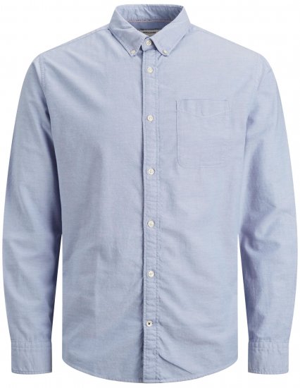 Jack & Jones OXFORD LS Shirt Cashmere Blue - Kauluspaidat - Miesten isot kauluspaidat 2XL – 8XL