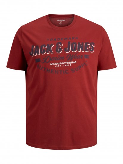 Jack & Jones JJELOGO TEE Red - T-paidat - Isot T-paidat 2XL – 14XL
