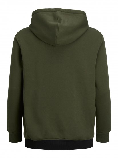 Jack & Jones JJEURBAN BLOCKING SWEAT Forest Green - Hupparit ja collegepaidat - Miesten hupparit ja collegepaidat isot koot