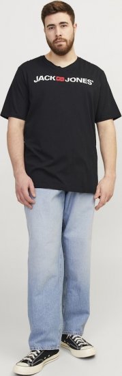 Jack & Jones Corp Logo Crew Neck T-Shirt Black - T-paidat - Isot T-paidat 2XL – 14XL