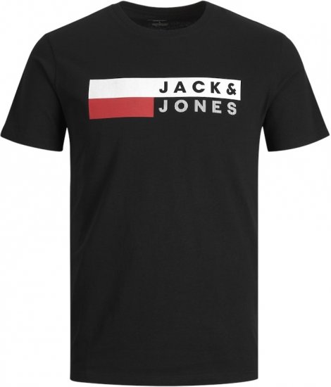 Jack & Jones CORP Logo T-Shirt Black/PLAY 4 - T-paidat - Isot T-paidat 2XL – 14XL