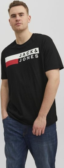 Jack & Jones CORP Logo T-Shirt Black/PLAY 4 - T-paidat - Isot T-paidat 2XL – 14XL