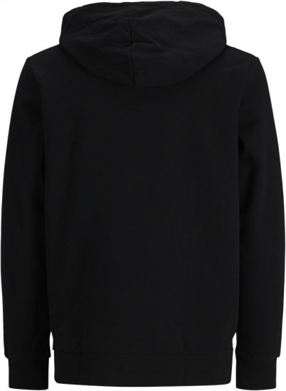 Jack & Jones CORP LOGO PLAY 4 Print Hoodie Black - Hupparit ja collegepaidat - Miesten hupparit ja collegepaidat isot koot