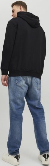 Jack & Jones CORP LOGO PLAY 4 Print Hoodie Black - Hupparit ja collegepaidat - Miesten hupparit ja collegepaidat isot koot