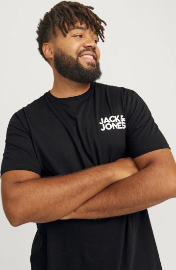 Jack & Jones CORP Logo T-Shirt Black - T-paidat - Isot T-paidat 2XL – 14XL