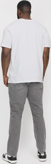 Jack & Jones CORP Logo T-Shirt White w Small Black Print - T-paidat - Isot T-paidat 2XL – 14XL