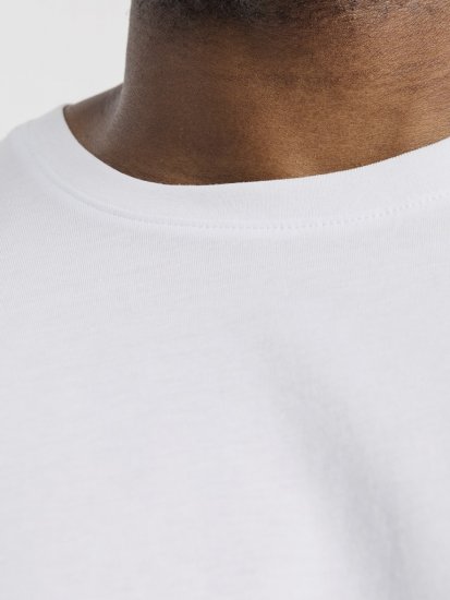Jack & Jones CORP Logo T-Shirt White w Small Black Print - T-paidat - Isot T-paidat 2XL – 14XL