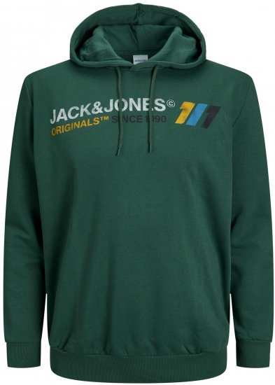 Jack & Jones JORNATE SWEAT Hoodie Green - Hupparit ja collegepaidat - Miesten hupparit ja collegepaidat isot koot