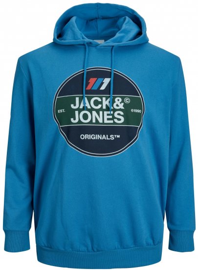 Jack & Jones JORNATE SWEAT Hoodie Blue - Hupparit ja collegepaidat - Miesten hupparit ja collegepaidat isot koot