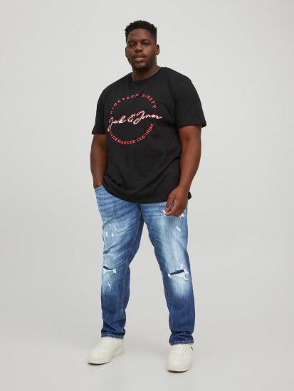 Jack & Jones JJIGLENN JJSEAL Blue Denim Jeans - Farkut ja housut - Miesten isot farkut ja isot housut W40-W70