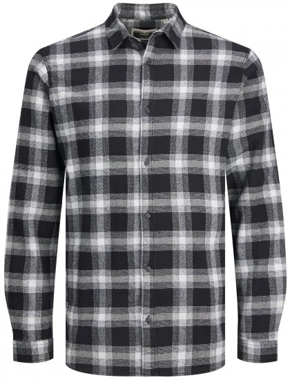  Jack & Jones JCOBERG SHIRT Grey - Kauluspaidat - Miesten isot kauluspaidat 2XL – 8XL