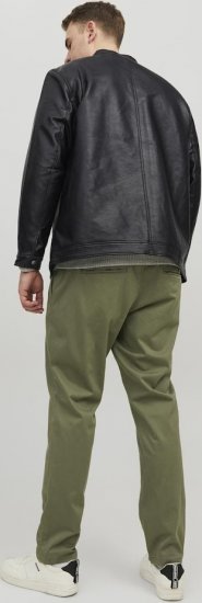 Jack & Jones Rocky Urban Rider Leather Jacket Black - Takit - Miesten Takit, isot koot – 2XL – 12XL