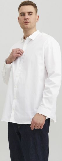 Jack & Jones CARDIFF Dress Shirt White - Kauluspaidat - Miesten isot kauluspaidat 2XL – 8XL
