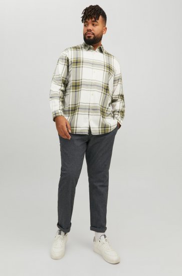 Jack & Jones JORJOSHUA Checked Shirt Dusty Olive - Kauluspaidat - Miesten isot kauluspaidat 2XL – 8XL
