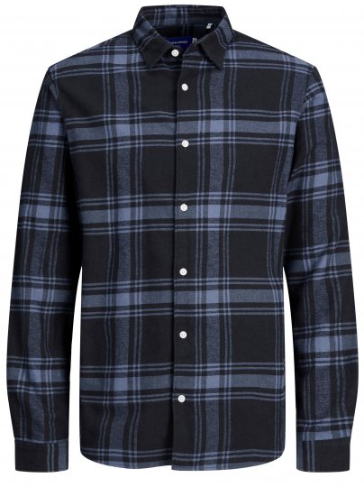 Jack & Jones JORJOSHUA Checked Shirt Navy - Kauluspaidat - Miesten isot kauluspaidat 2XL – 8XL