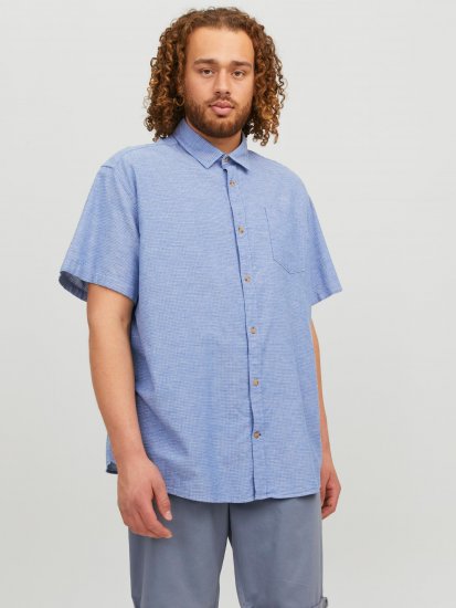 Jack & Jones JORABEL Casual Shirt Ensign Blue - Kauluspaidat - Miesten isot kauluspaidat 2XL – 8XL