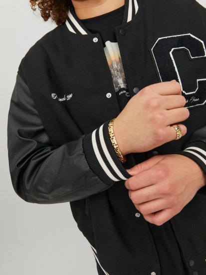 Jack & Jones JORCOLLEGE Bomber Jacket Black - Takit - Miesten Takit, isot koot – 2XL – 12XL