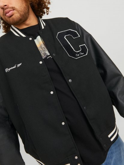 Jack & Jones JORCOLLEGE Bomber Jacket Black - Takit - Miesten Takit, isot koot – 2XL – 12XL