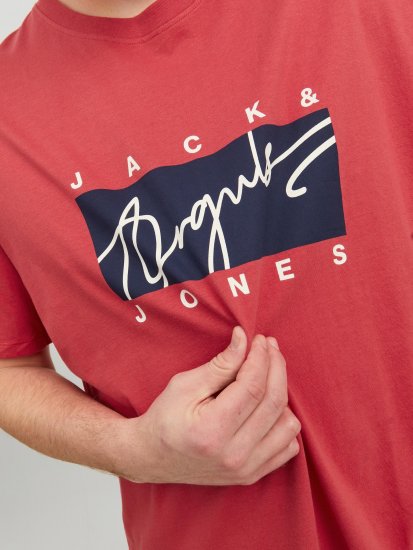 Jack & Jones JORJOSHUA T-shirt Red - T-paidat - Isot T-paidat 2XL – 14XL