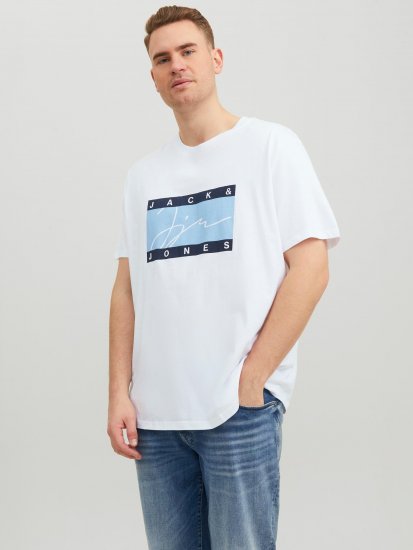 Jack & Jones JORJOSHUA T-shirt Bright White - T-paidat - Isot T-paidat 2XL – 14XL