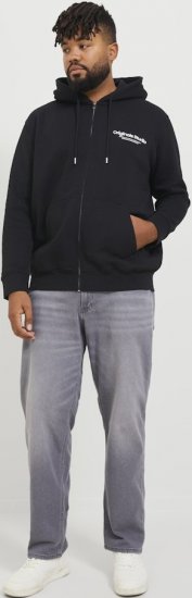 Jack & Jones ESTERBRO Zip Hoodie Black - Hupparit ja collegepaidat - Miesten hupparit ja collegepaidat isot koot