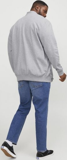 Jack & Jones PAULOS Turtleneck Zip Sweatshirt Light Grey Melange - Hupparit ja collegepaidat - Miesten hupparit ja collegepaidat isot koot