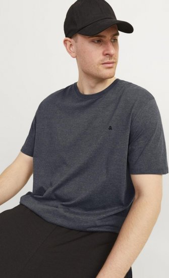 Jack & Jones PAULOS T-Shirt Dark Grey Melange - T-paidat - Isot T-paidat 2XL – 14XL