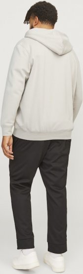 Jack & Jones ESTERBRO Zip Hoodie Light Grey - Hupparit ja collegepaidat - Miesten hupparit ja collegepaidat isot koot